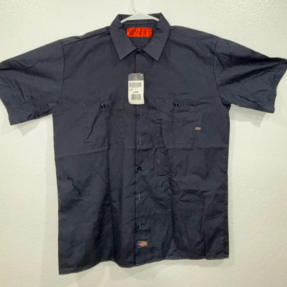 Dickies Men's Navy blue Short Sleeve Shirt Large - Picture 1 of 4